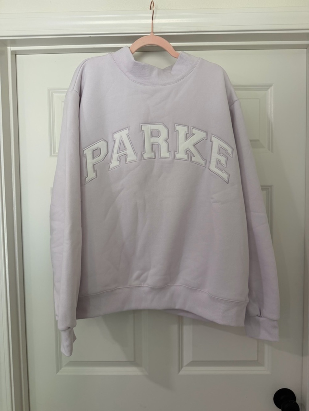 PARKE Sport Mockneck Sweatshirt in Lilac- New in bag! SOLD OUT